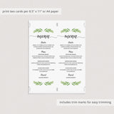 Baby brunch menu card template by LittleSizzle