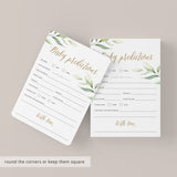 Gold and Greenery Baby Shower Keepsakes Games Bundle