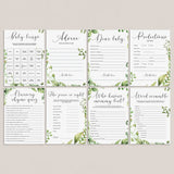Botanical baby shower games printable package by LittleSizzle
