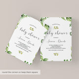 Garden Themed Baby Shower Invitation Template