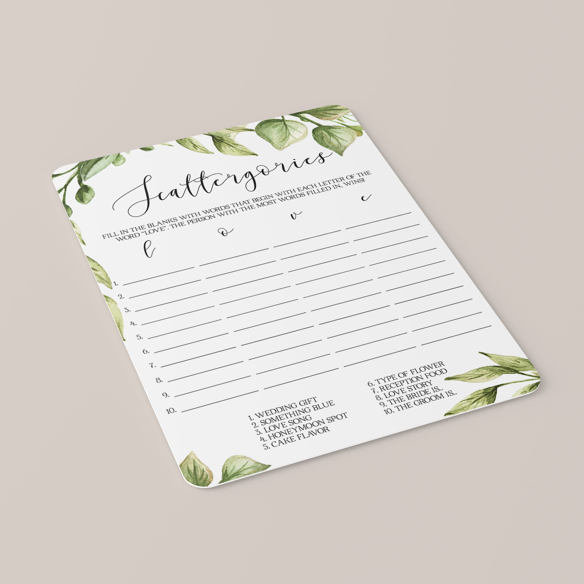 scattergories bridalshower game ideas download