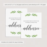 Watercolor leaves baby shower decor printables by LittleSizzle