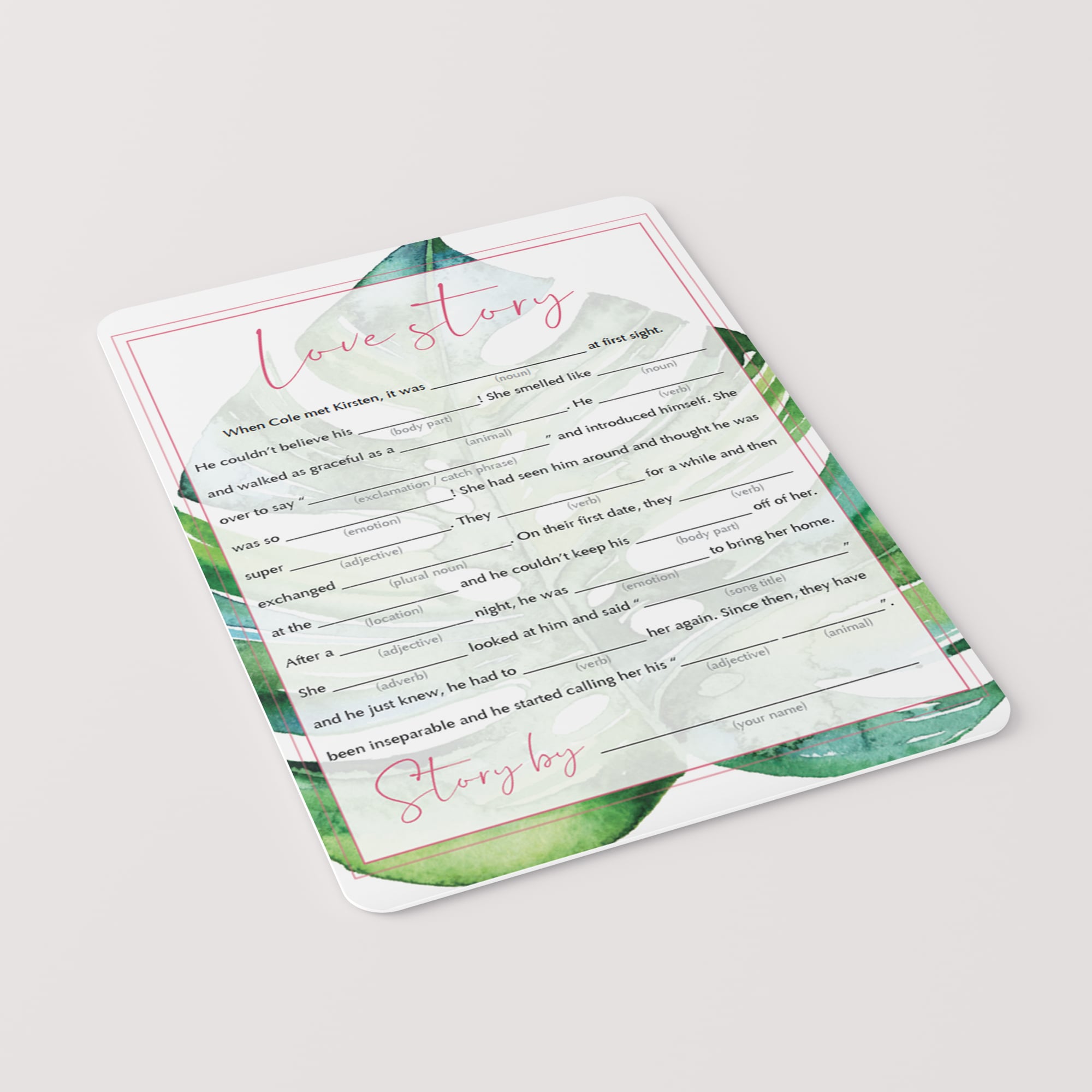 printable mad libs bridal shower games