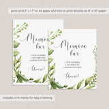 Greenery Bridal Shower Decor Signs Pack Printable