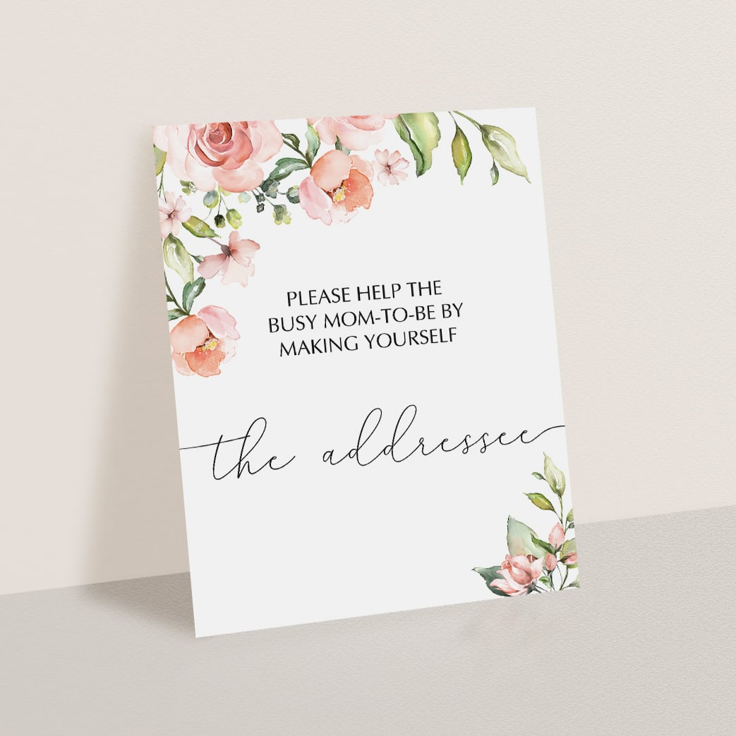 Adress thank you card signage instant download by LittleSizzle