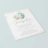 Watercolor Pumpkin Baby Shower Invitation Gender Neutral