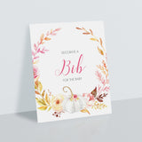 Bib decorating station for fall baby shower by LittleSizzle
