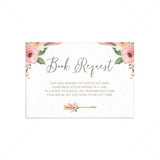 Baby Shower Book Request Card with Watercolor Roses by LittleSizzle