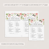 Big Bridal Shower Games Set for Floral Party