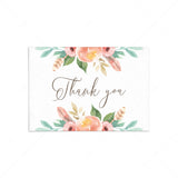 Watercolor Roses Thank You Card Printable by LittleSizzle