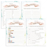Printable Watercolor Baby Shower Games by LittleSizzle