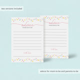 Printable baby advice cards for new mom and new parents by LittleSizzle