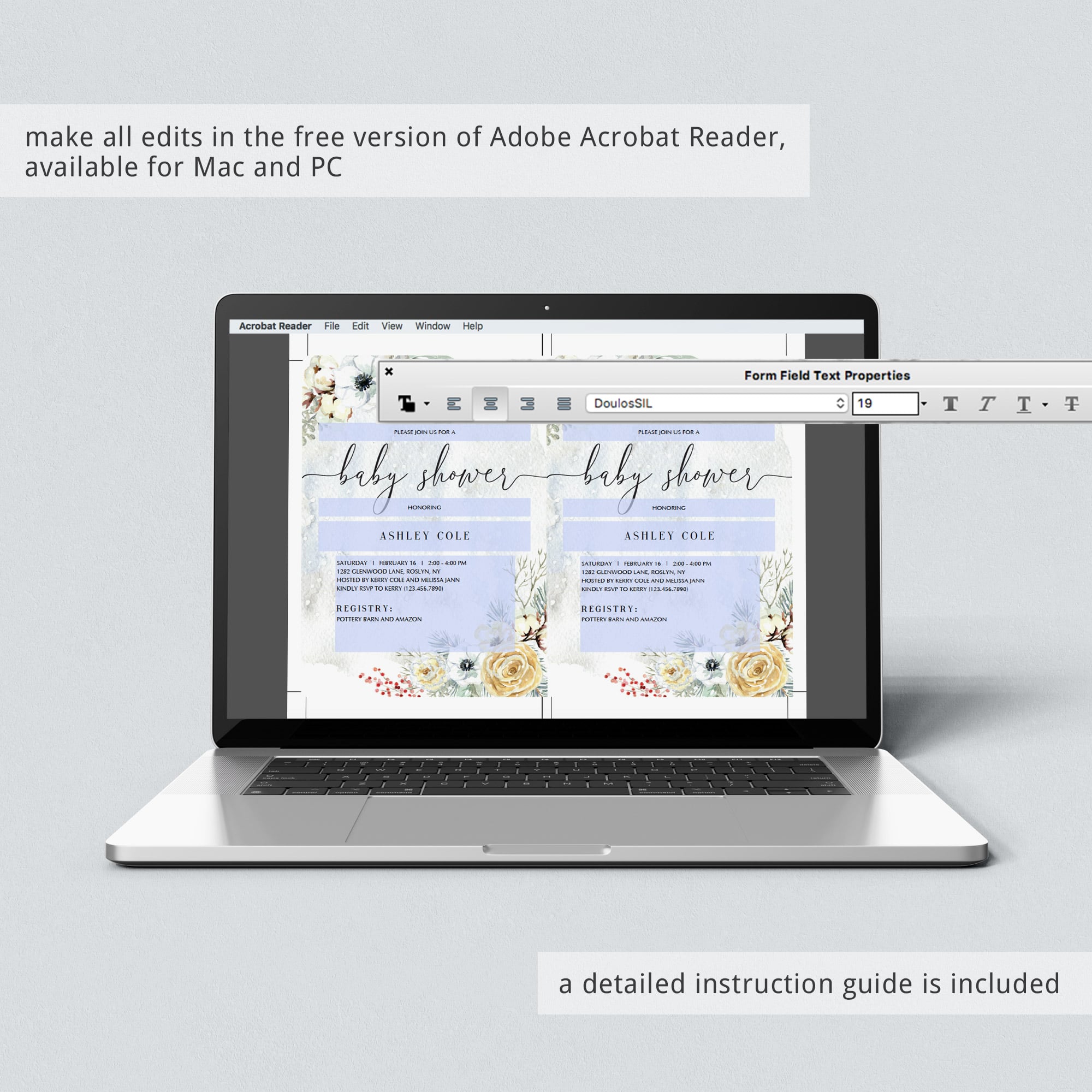 Gender neutral baby shower invitations for winter by LittleSizzle