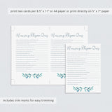 Winter Themed Baby Shower Games Bundle Printable