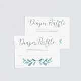 Instant download watercolor baby diaper raffle game cards by LittleSizzle