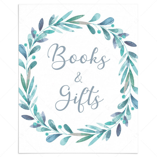 Winter Baby Shower Decorations Books & Gifts Table Sign by LittleSizzle