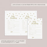 Gold Baby Prediction Quiz for (Virtual) Baby Shower