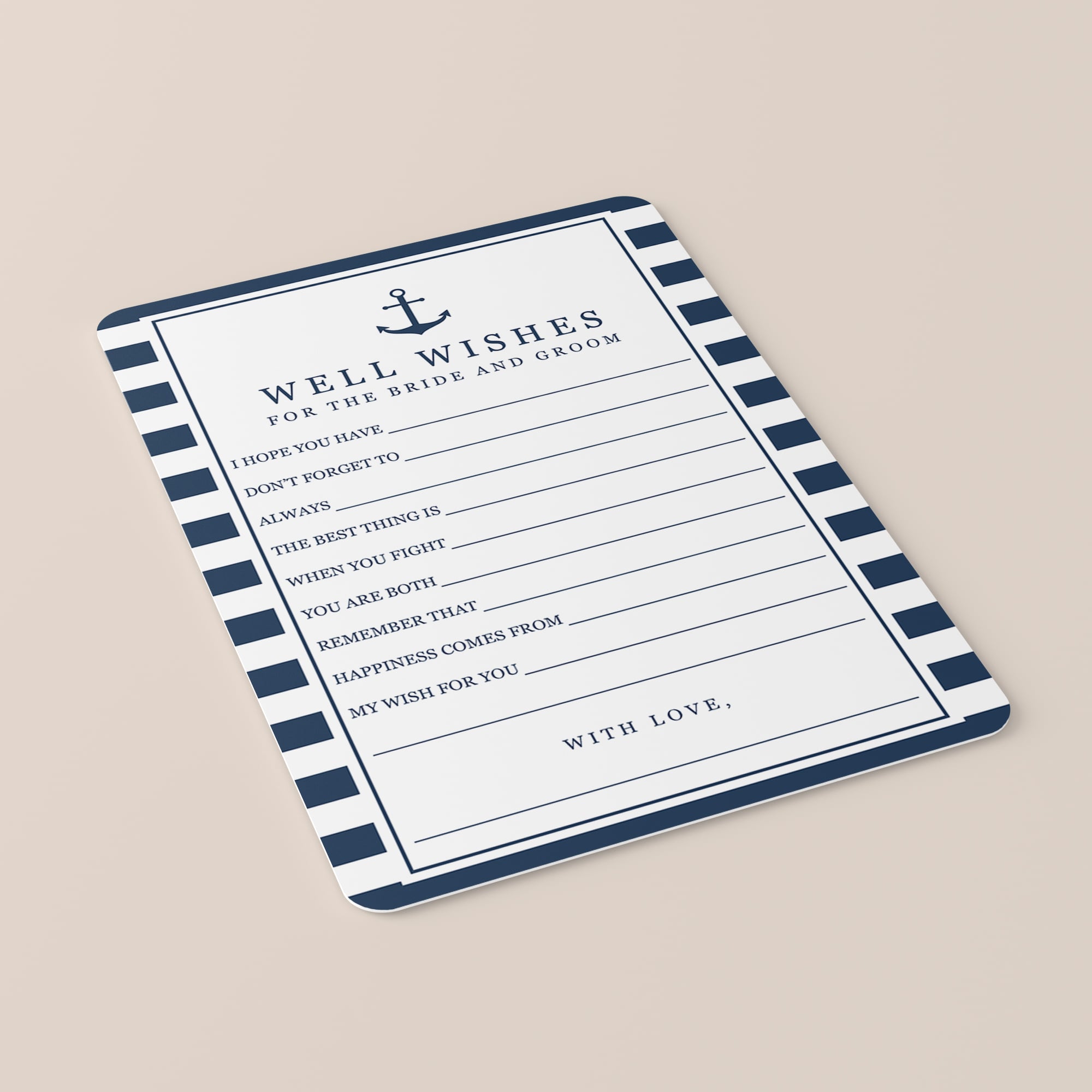 printable wishing well for nautical wedding