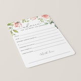 Bride and Groom Advice Cards Floral Wedding Keepsakes