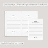 Minimalist Advice For The Bride Cards Printable