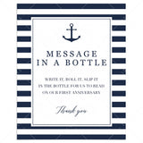 Nautical Wedding Guest Book Sign Message In A Bottle Editable Template by LittleSizzle