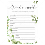 wedding word scramble printable games by LittleSizzle