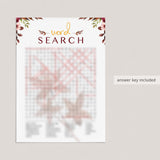 Fall Wedding Word Search Game Printable