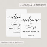 Minimalist Bridal Shower Bundle Black & White Calligraphy