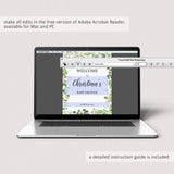 Greenery Baby Shower Decor Package Printable