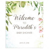 Garden Themed Baby Shower Welcome Sign Template by LittleSizzle