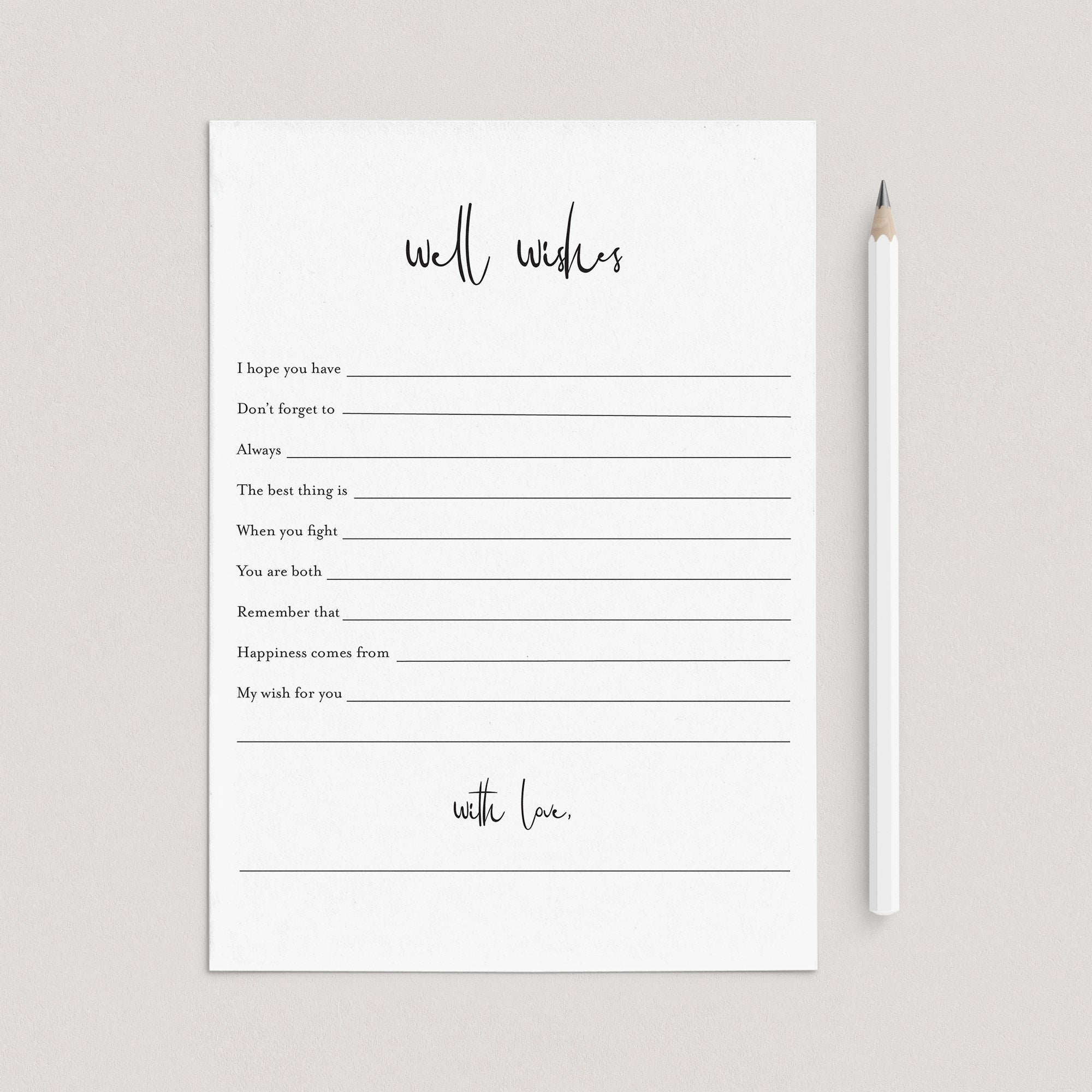 Well Wishes For The Mr and Mrs Cards Printable by LittleSizzle