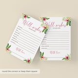 Tropical Wedding Well Wishes for the Bride and Groom Cards