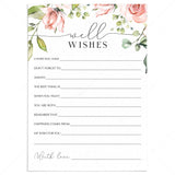 Printable Well Wishes Cards with Blush Roses by LittleSizzle