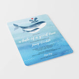 Whale Baby Shower Invitation Template