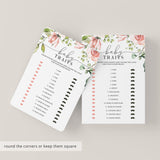 Coed Baby Shower Game Baby Traits Printable
