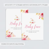 baby face game for girl baby shower by LittleSizzle