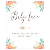 Funny Baby Shower Game Predict Baby's Looks Printable by LittleSizzle