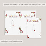 Burgundy Floral Bridal Shower Package Autumn Wedding Printables