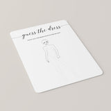 Elegant Bridal Shower Game Guess Her Dress Printable