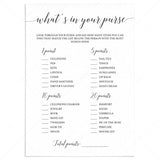 Purse raid game for baby shower by LittleSizzle