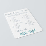 Watercolor Baby Shower Whats In Your Purse Game Printable