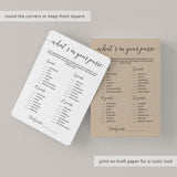 Purse Raid Game Printable Black and White