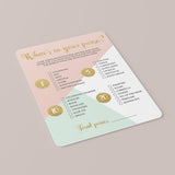 Pink and Gold Whats In Your Purse Game Instant Download