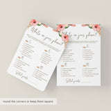 Printable Baby Shower Games Bundle with Blush Roses