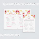 Whats In Your Phone Game Printable Fall Baby Shower