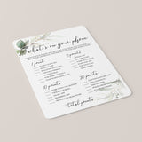Gold Green Baby Shower Game Printable What's On Your Phone
