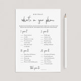 Birthday What's On Your Phone Game Card Printable by LittleSizzle