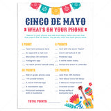 Cinco de Mayo What's On Your Phone Game Printable by LittleSizzle