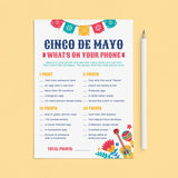 Cinco de Mayo What's On Your Phone Game Printable by LittleSizzle