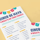 Cinco de Mayo What's On Your Phone Game Printable